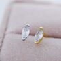 Sterling Silver Marquise Clear Cz Stud Earrings, thumbnail 3 of 12