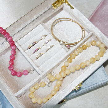Personalised Velvet Dressing Table Jewellery Box, 5 of 9