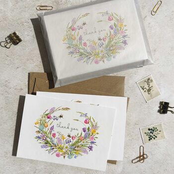 Spring Flowers Thank You Cards And Envelopes, 7 of 9
