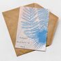 Fern Mother’s Day Card – Botanical Blue Floral Card For Mum, thumbnail 2 of 2