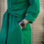 Jade Front Knot Cotton Office Or Day Dress, thumbnail 2 of 8