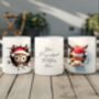 Cute Personalised Christmas Reindeer Breakout Mug, thumbnail 2 of 2