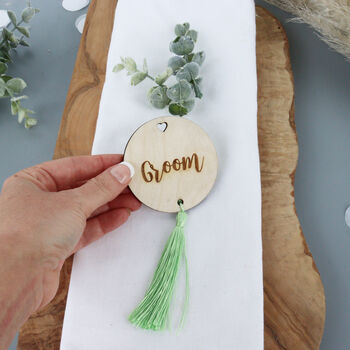 Personalised Round Tassle Place Settings, 5 of 8