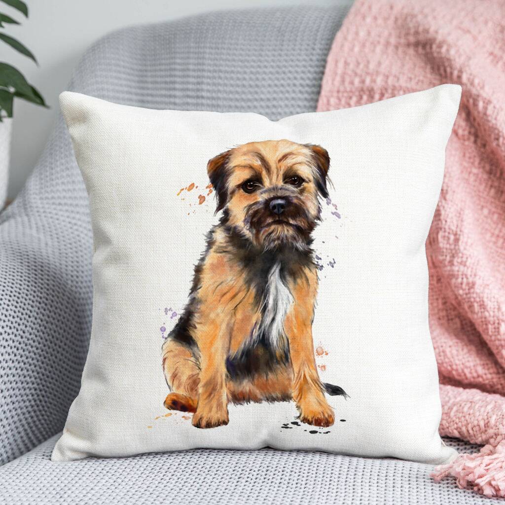 border terrier cushion