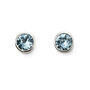 Sterling Silver March Birthstone Stud Earrings, thumbnail 3 of 7