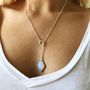 Sterling Silver Diamond Drop Necklace, thumbnail 2 of 6