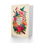 Colourful Flowers Birds Butterflies Wreath Mother's Day Card, thumbnail 2 of 6