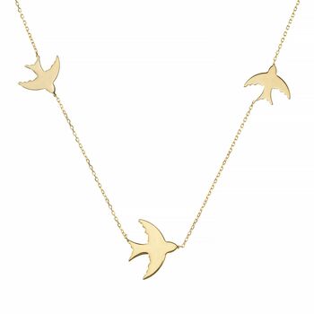 Fly Me To The Moon Necklace, Gold, 2 of 10