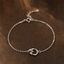 Sterling Silver Linked Heart Bracelet For Teenager, thumbnail 3 of 7