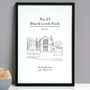 Personalised House Portrait Line Drawing Print, thumbnail 9 of 9