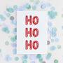 Ho Ho Ho Watercolour Christmas Card, thumbnail 1 of 2
