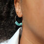 Faceted Turquoise Hoop Earrings, thumbnail 6 of 6