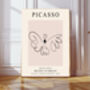 Picasso Pink Butterfly Art Print, thumbnail 1 of 3