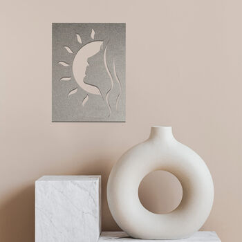 Celestial Beauty Metal Wall Art: Moonlit Silhouette, 6 of 12