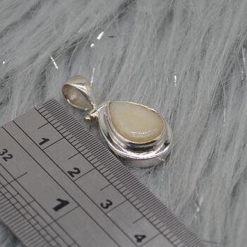 White Opal Pendant: Sterling Silver Necklace, 2 of 7