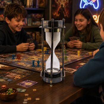 Bronze Hourglass With White Sand And Compass, 6 of 7