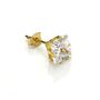 9ct Yellow Gold Cz 5mm Square Mens Stud Single Earring, thumbnail 1 of 3