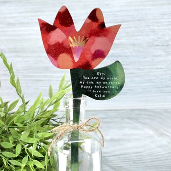 Personalised Wood Flower In A Bottle, 7 of 12