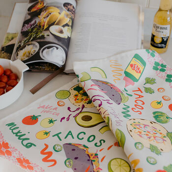 Tacos Organic Cotton Tea Towel, 6 of 6