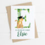 Personalised First Day Of School Card Jungle, thumbnail 2 of 6