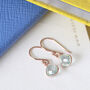 Rose Gold Vermeil Mini Heart Gemstone Earrings, thumbnail 4 of 7