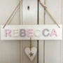 Personalised Name Sign Door Plaque With Vintage Heart, thumbnail 2 of 5