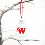 Personalised Christmas Tree Bauble With Initial, thumbnail 5 of 5