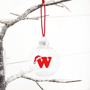 Personalised Christmas Tree Bauble With Initial, 5 of 5