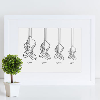 Personalised Family Boots Print, 4 of 7