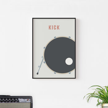 Kick Drum Print | Drummer Music Poster, 9 of 9