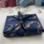 Fabric Gift Wrap Reusable Furoshiki Midnight Reindeers, thumbnail 1 of 7