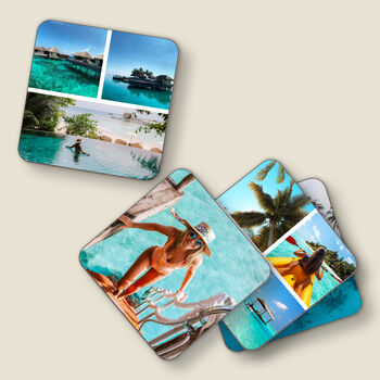 Set Of Four Personalised Photo Montage Coasters, 2 of 4