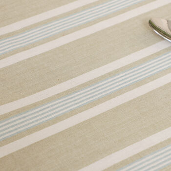 Millstone Blue Stripe Fabric Table Runner, 4 of 7