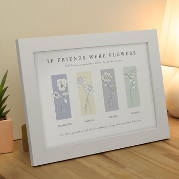 Personalised Flower Of The Month Family A4 Framed Print, 4 of 9