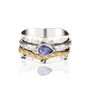 Aura Magic Tanzanite Silver Spinning Ring, thumbnail 4 of 12