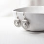 Silver Plated Round Earrings, thumbnail 2 of 7