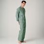 Men's 'Green Flash' Stripe Crisp Cotton Pyjama Set, thumbnail 2 of 4
