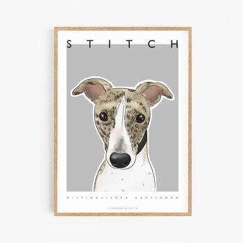Illustrated Pet Portrait Poster Print, 5 of 7
