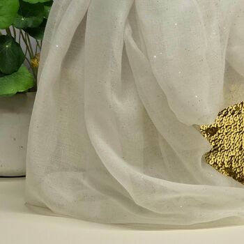 Sparkle Scarf In White, 2 of 3