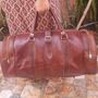 Large Genuine Moroccan Leather Holdall Duffel, thumbnail 2 of 8