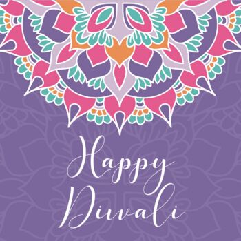Diwali Bright Mandala Greeting Cards Six Pack, 8 of 8