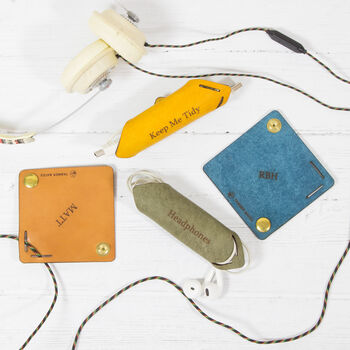 Personalised Leather Cable Tidy / Organiser, 8 of 8