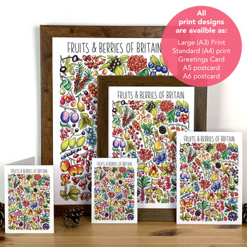 Fruits And Berries Of Britain Greeting Card, 3 of 5
