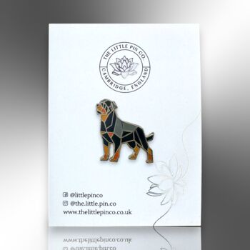 Origami Rottweiler Dog Hard Enamel Pin Brooch, Gifts For Dog Lovers, 4 of 8