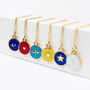 Small Star Enamel Necklace Gold Vermeil, thumbnail 4 of 7