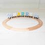 Personalised Elephant Wooden Pastel Letter Name Train Toy, thumbnail 2 of 12