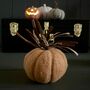 Orange Wool Pumpkin With Paper Stems, thumbnail 1 of 2