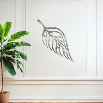 Minimalist Metal Botanical Leaf Wall Decor Gift For Home, 5 of 11