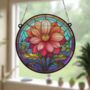 Dahlia Stained Glass Effect Suncatcher, thumbnail 5 of 6