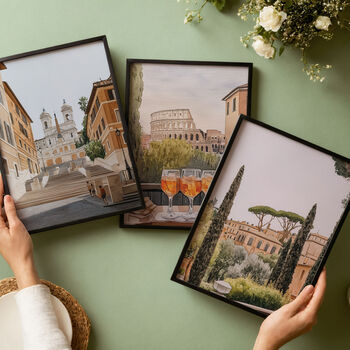 Set Of Three Rome, Italy Watercolour Art Prints, 6 of 8